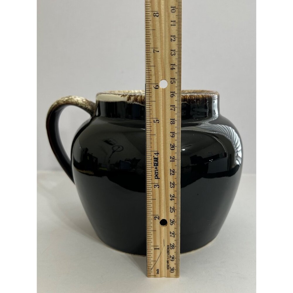 Pfaltzgraff Gourmet Brown Drip Glaze Discontinued Bean Pot NO LID USA Vintage - Picture 9 of 10